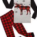 Dolphin&Fish Boys Christmas Pajamas Kids Sleepwear Long Sleeve Sets Toddler Cotton Clothes Size 14 Gray