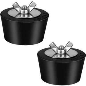 2 Pieces Pool Winterizing Plug 1-1/2 inch,Premium Swimming Pool Winter Expansion PVC/Steel Pipe Plugs with SS Screw, Stainless Steel Bolts, Heavy Duty Rubber (1-1/2 inch)