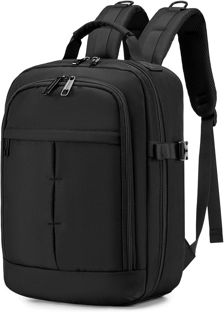 40x30x15cm Personal Item Bag Underseat Travel Backpack 17x13x6 Inches Underseat Personal Item Bag for Airlines Lightweight Carry on Luggage Flight Approved for College Weekender Black