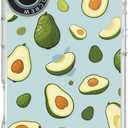 for iPhone 16 Case, [Avocado] Cool Aesthetic Pattern for Women, [11FT Military-Grade Drop Tested] Slim Crystal Clear Shockproof TPU Bumper Phone Cover, 6.1"