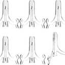 HESTYA 6 Pack 7 Inch Acrylic Easel Stand, Display Stand, Plate Holder for Display, Photo Holder Picture Frame Book(Clear)