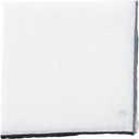 Fiori Di Lusso White Solid Linen Blend Pocket Square - x