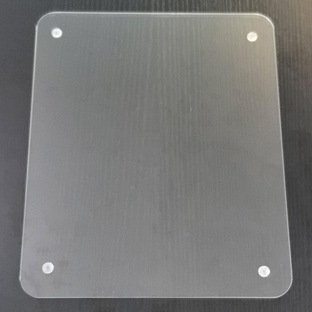Computer Office Waterproof Durable Gaming Non-Slip Transparent Hard Ultra-Smooth Square Glass Mouse Pad (11.8L x 9.8W inches)