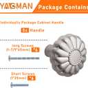 5 Pack Kitchen Cabinet Knobs Sunflower Brushed Nickel Dresser Knob Modern Drawer Hardware Cupboard Handles Furniture Knobs for Bathroom Single Hole Knobs for Wardrobe JH-BN-K5