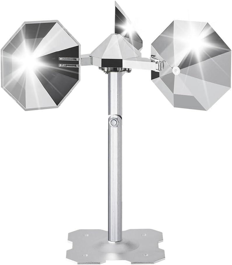 Bird Scare Reflective Device,Silver, Wind Powered Spinning, Bird Reflectors, Keep Pigeon Woodpeckers and Seagull Away for Garden Patio Yard,1PCS