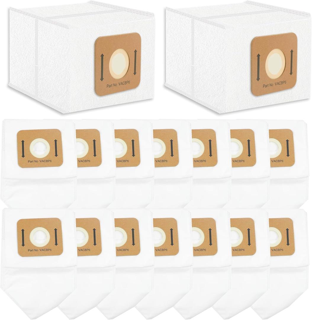 16 PACK Replacement Vacbp6 Bags Compatible with Atrix Ergo 8-Quart Backpack Vacuum