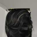 MOONSHOW Short Grey Wigs for Black Women Grey Pixie Cut Wig Synthetic Short Side Part Pixie Hair Cut Wigs with Bangs for Old Women Gray Straight Pixie Wig