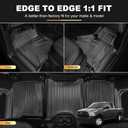 Floor Mats for 2013-2018 Dodge Ram 1500/2500/3500 Crew Cab | All Weather Floor Mats for 2019-2024 Dodge Ram 1500 Classic (NOT New Body) Crew Cab | TPE Non-Slip Interior Accessories, Black