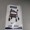 HOMLAND Foldable Rollator Walker for Seniors with Seat, 16" Extra-Wide Seat