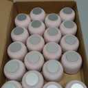 Ferrochef 20 Pcs Mini Tea Tin Canister with Airtight Double Lids 2.5 oz Bulk Small Round Metal Tinplate Tea Tin Can Tiny Kitchen Containers for Loose Teas Spices Coffee Herb Sugar Candy (White)