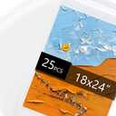 Falling in Art Acid Free 1.496mil (Single Side) Crystal Sealed Clear Bags for 18x24 Art Prints, Photos, 18 1/2 Inches by 24 2/5 Inches, 25-Pack