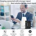Cell Phone Booster for Home & Office,Up to 2000 sq ft,Cell Phone Signal Booster with Band 66/25/2/4/5/12/13/17,Boost 5G 4G Data for All U.S. Carriers FCC Approved Cell Booster (Black)