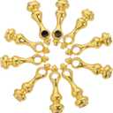 Veemoon 10pcs Metal Spindles Decorative Gallery Spindles Furniture Hardware Accessories Glass Railing Post Cap for Wine Cabinet and Cart