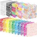 Letter Stickers 30 Sheets 1500 PCS Large Alphabet Stickers 2 Inch Vinyl Self Adhesive Stick on Sticker for Water Bottles Cup Mailbox Number Address Craft Scrapbooking Bulletin Board Decor Multicolor