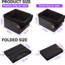 Dog Car Seats for Small Medium Dogs,PU Leather Car Seat Boosters,Foldable Puppy Cat Carseats (Black, Medium Dog)