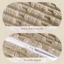 AELS Corduroy Striped Cylinder Pillows, 8" x 24" Decorative Bolster Pillows with Removable Washable Cover and Insert, Body Pillow for Couch and Bed, Living Room Bedroom Nursery Decor, Sand