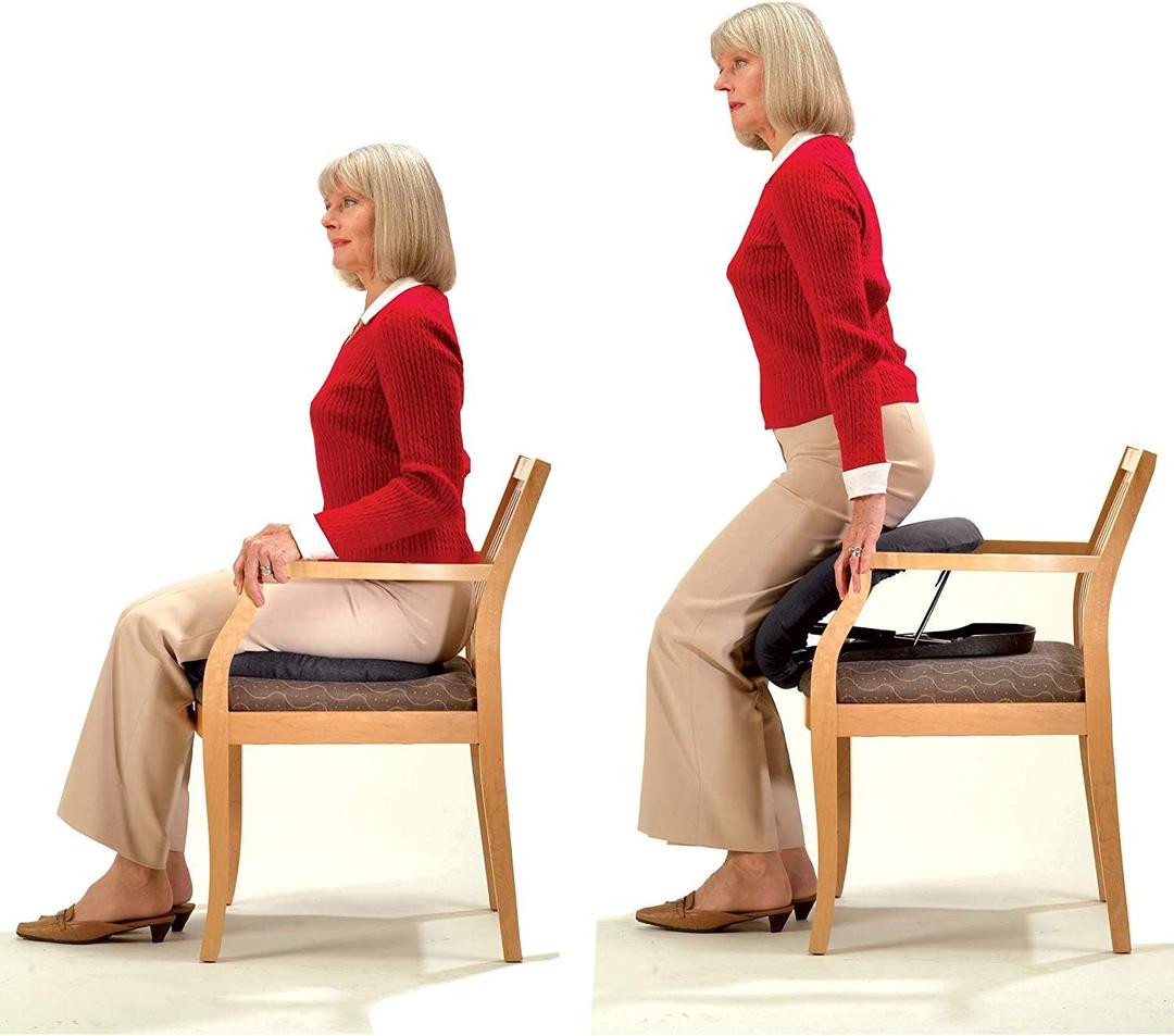 Carex Upeasy Seat Assist Plus - Portable Self-Powered Lifting Seat Cushion for Chairs, 70% Weight Support up to 340 lbs. - Lift Assist for Seniors and Mobility Support