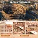 CubicFun 3D Puzzles for Adults Kids New Version Italy Rome Colosseum Jigsaw Puzzle DIY Building Model Kit Birthday Gift for Boys Girls Age 10+, 163 Pieces Easter Gift, 163 Pieces, 37.4 X 34 X 11.7 Cm