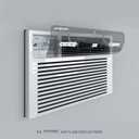 WITFORMS Window AC Air Deflector - 24" Length for TOP VENT Window Units ONLY - Transparent Design - Measure Before Purchase