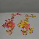 2Pcs Peony Flower Embroidered Patch Sew on Patch Applique Big Repair Patch for Clothes Dresses Bag Pants Hats DIY Craft Decorative 23.613.39''