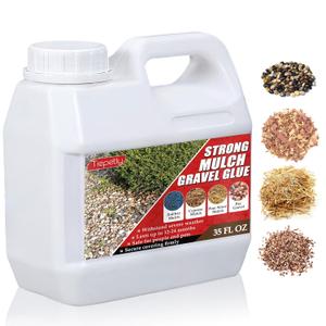 Mulch and Gravel Glue for Landscaping 35 oz, Powerfully Locks Rock Gravel Bark and Other Coverings, Last up to 2 Years (35 oz)