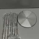 Toilet Paper Holder Stand, Bathroom Toilet Paper Roll Holder Stand with Reserve, Standing Toilet Paper Holder with Storage,Toilet Paper Roll Holder for 4 Rolls, Brushed Nickel