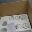 8-Light Wagon Wheel Pendant Chandelier, 23.6in, Height Adjustable, Farmhouse Black & Gold Chandelier with Faux Bubble Shade, Hanging Lighting Fixtures for Living Room, Dining Room, Kitchen & Foyer