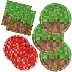 150pcs Green Party Supplies Plates Napkins Disposable Dinner Plates Birthday Party Decorations Tableware Set for Boys Kid Teen Birthday Decor Serves 50