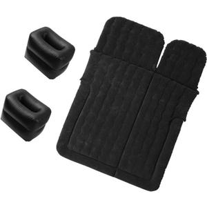 Inflatable Mattress, SUV Inflatable Bed, Camping Travel Air Cushion, Flocking Cold-Resistant Material, 72-Hour Air Leakage Test (Black)