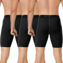 Runhit Compression Shorts Men Underwear Spandex Running Shorts Workout Athletic (Black, M)