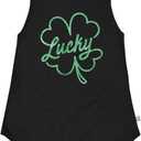 Tipsy Elves St. Patrick's Day Tank Tops for Women - Fun Holiday Tanks for St. Paddys Day (Black, S)
