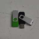Aiibe 64GB Flash Drive 2 Pack 64GB USB Flash Drive Thumb Drive Zip Drive USB 2.0 Memory Stick USB Drive with Keychain (64G, 2 Colors: Black Green)