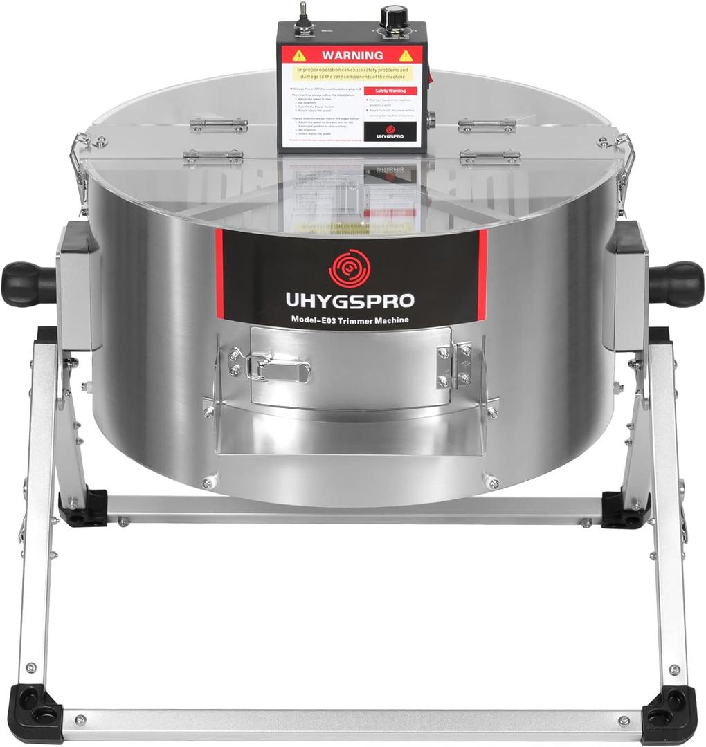 19inch Electric Bud Trimmer - Wet or Dry Bracket Type Bud Leaf Trimmer Machine with Visual Cutting, Outlet Port for Twisted Spin Cut Plant Leaf and Flower