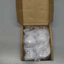 trust4care 4-Pack Extra Large White Bi-fold Closet Dummy Door Knobs with Wide Base, 1-3/5 Inch Pantry Wardrobe Dresser Kitchen Cabinet Pull Doorknobs, Bifold Sideboard Drawer Handles