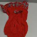 WOYYHO Girl Dog Sweater Dress with Bowtie Turtleneck Small Dogs Sweater with Leash Hole, Knitted Small Dog Sweaters Dress Puppy Winter Clothes for Yorkies Chihuahua (Medium, Red) (Medium (9-15lbs))