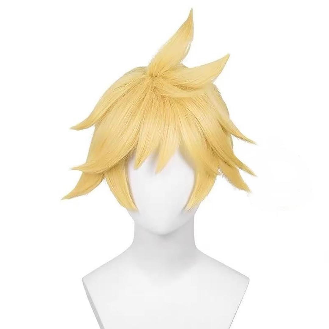 Short Yellow Wig, Synthetic Hair for Women Halloween Adult Carnival Party Wigs