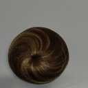 SARLA Fake Hair Bun Extensions for Women Lady Synthetic Updo Drawstring Ballet Bun Hair Pieces Ash Medium Brown/Ash Blonde