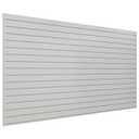 Slatwall Panel 8 FT x 4 FT, Interlocking Slat Wall Paneling Garage Wall Organizer, Wall Mounted PVC Slat Wall Panels, Suitable for Garage Wall Storage, Slatwall Board, Shelves - Grey