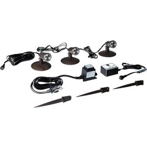 Aquascape LED Pond Landscape Garden Spotlight Kit Three (3) Pack | 1 Watt | 12 Volt 