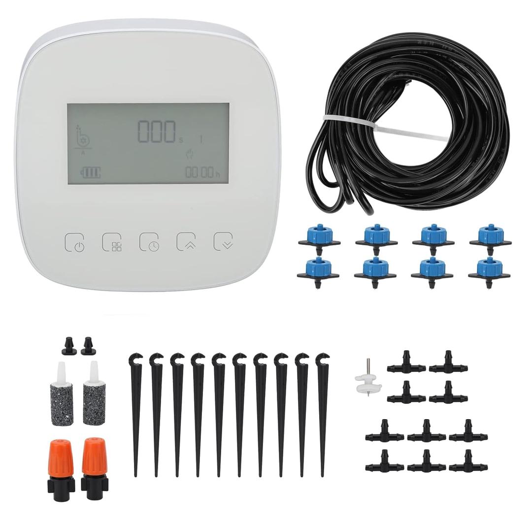 WiFi Smart Watering Machine with Voice Control, Automatic Irrigation System and Timer for Home Garden, Chargable and Compatible with Sprinkler Timer and Hose Timer