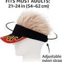 Men's Visor with Hair Fake Hairs Visor Hat with Hair for Men Funny Spiked Sun Hats Novelty Baseball Wig Caps Birthday Gift (0, Flame Khaki)