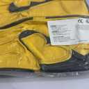 WESTWOOD FOX Gardening Working Gloves Leather Safety Thorn Proof Gloves for Mens & Women Flexible Heavy Duty Mechanic Gloves (Small, Yellow)