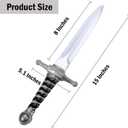 15" Fake Foam Swords Martial Arts Weapons, Realistic Dagger Knife Toy, Foam Short Sword Prop for Play Fighting and Assassins Costume Accessory
