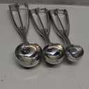 Ice Cream Scoop, 3Pcs Cookie Scoop Set, Stainless Steel Ice Cream Scooper with Trigger Release, Large/Medium/Small Cookie Scooper for Baking, Cookie Scoops for Baking Set of 3 with Cookie Dough Scoop…