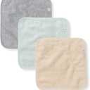 Burt's Bees Baby Infant Washcloths, 100% Organic Cotton, Soft and Super Absorbent Knit Terry & Woven Terry Wash Cloth (3-Pack)