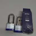 SEPOX 2PCS Heavy Duty Padlock Keyed Alike, 2-3/8" Extra Long Shackle, 40MM 1-9/16" Laminated Steel Lock Body, Ideal for Gym Locker, Sheds, Gate, Warehouse, Tool Box, Hasp (4 Keys Same)