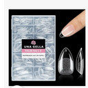 UNA GELLA Short Almond Fake Nails 216pcs PreShape Gel Acrylic Nail Tips for Full Cover Nail Extension Home DIY Nail Salon 12 Sizes Gelly Tips
