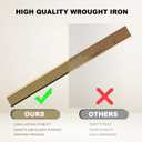44" Brass Gold Wrought Iron Plain Balusters for Staircase Interior, 1/2" Square Hollow Iron Spindles, Decorative Stair Railing, Pack of 10
