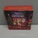 Christmas Star Tree Topper, 10 in Santa Gift Rose Gold Wire Glitter Tree Top for Christmas Tree Decorations, 20 LED Lights Metal Treetop Xmas Decor for Indoor Office New Year Holiday Tree Decoration