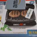 George Foreman 2-Serving Classic Plate Electric Indoor Grill and Panini Press, Black, Small Compact Size, GR10B